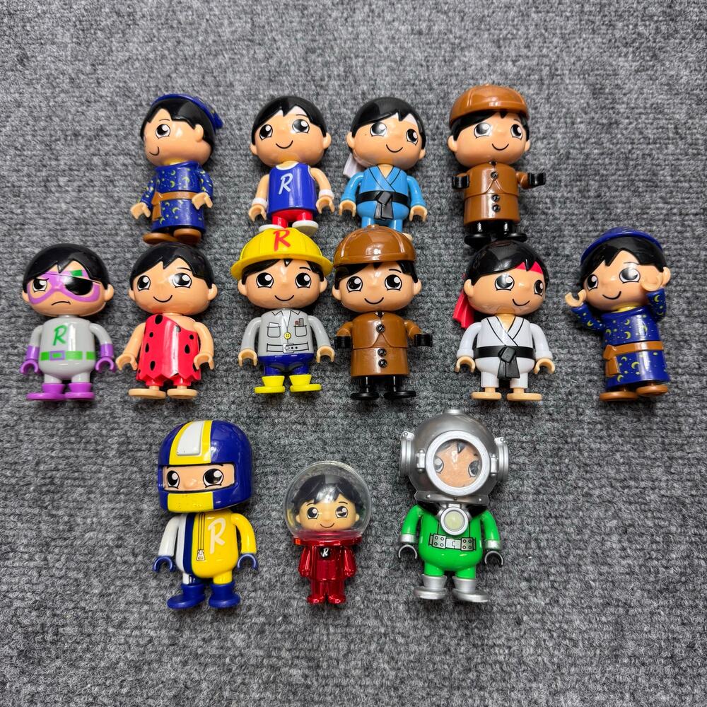 Ryan's World Mini Figurine Lot of 13 Pc Ryan Toys Characters Action Figures